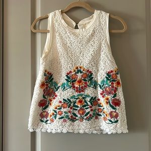Anthropologie Embroidered Blouse